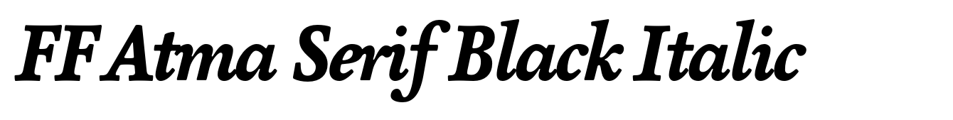 FF Atma Serif Black Italic